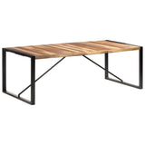NNEVL Dining Table 220x100x75 cm Solid Wood with Sheesham Finish