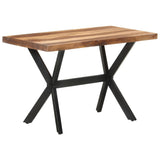 NNEVL Dining Table 120x60x75 cm Solid Wood with Sheesham Finish