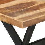 NNEVL Dining Table 120x60x75 cm Solid Wood with Sheesham Finish