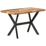 NNEVL Dining Table 120x60x75 cm Solid Wood with Sheesham Finish