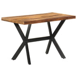 NNEVL Dining Table 120x60x75 cm Solid Wood with Sheesham Finish