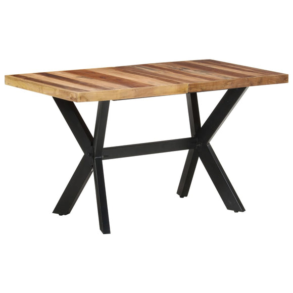 NNEVL Dining Table 140x70x75 cm Solid Wood with Sheesham Finish