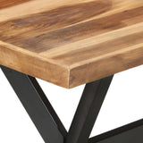 NNEVL Dining Table 140x70x75 cm Solid Wood with Sheesham Finish