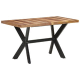NNEVL Dining Table 140x70x75 cm Solid Wood with Sheesham Finish