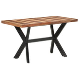 NNEVL Dining Table 140x70x75 cm Solid Wood with Sheesham Finish