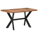 NNEVL Dining Table 140x70x75 cm Solid Wood with Sheesham Finish