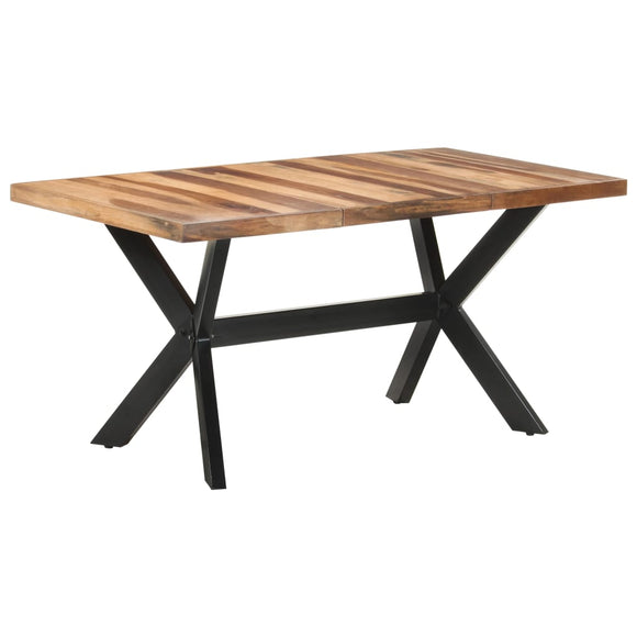 NNEVL Dining Table 160x80x75 cm Solid Wood with Sheesham Finish