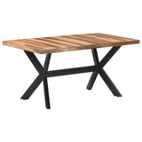 NNEVL Dining Table 160x80x75 cm Solid Wood with Sheesham Finish