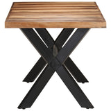NNEVL Dining Table 160x80x75 cm Solid Wood with Sheesham Finish