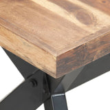 NNEVL Dining Table 160x80x75 cm Solid Wood with Sheesham Finish