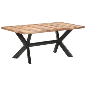 NNEVL Dining Table 180x90x75 cm Solid Wood with Sheesham Finish