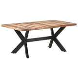 NNEVL Dining Table 180x90x75 cm Solid Wood with Sheesham Finish