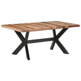 NNEVL Dining Table 180x90x75 cm Solid Wood with Sheesham Finish