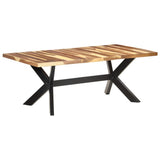 NNEVL Dining Table 200x100x75 cm Solid Wood with Sheesham Finish