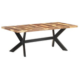 NNEVL Dining Table 200x100x75 cm Solid Wood with Sheesham Finish