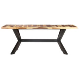 NNEVL Dining Table 200x100x75 cm Solid Wood with Sheesham Finish