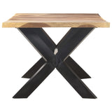 NNEVL Dining Table 200x100x75 cm Solid Wood with Sheesham Finish