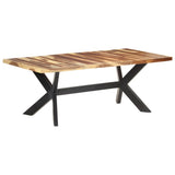 NNEVL Dining Table 200x100x75 cm Solid Wood with Sheesham Finish