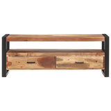 NNEVL TV Cabinet 120x35x45 cm Solid Wood with Sheesham Finish