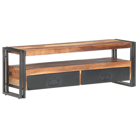 NNEVL TV Cabinet 120x30x40 cm Solid Wood with Sheesham Finish