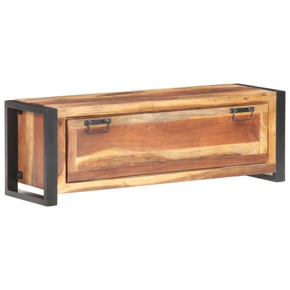 NNEVL Shoe Cabinet 120x35x40 cm Solid Wood with Sheesham Finish