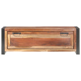 NNEVL Shoe Cabinet 120x35x40 cm Solid Wood with Sheesham Finish