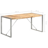 NNEVL Dining Table 160x80x75 cm Solid Wood Mango