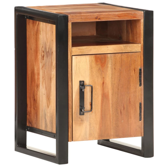 NNEVL Bedside Cabinet 40x35x55cm Solid Wood Acacia in Sheesham Finish