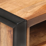 NNEVL Bedside Cabinet 40x35x55cm Solid Wood Acacia in Sheesham Finish