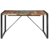 NNEVL Dining Table 140x140x75 cm Solid Wood Reclaimed