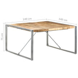 NNEVL Dining Table 140x140x75 cm Solid Wood Mango