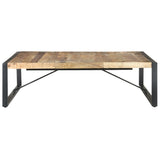 NNEVL Coffee Table 140x140x40 cm Solid Wood Mango