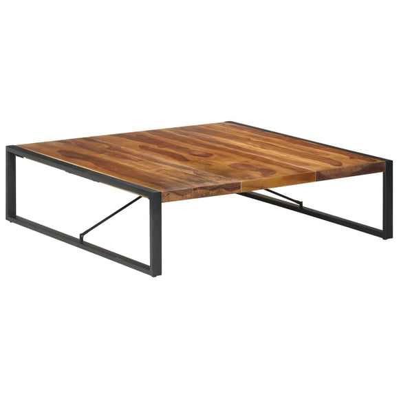 NNEVL Coffee Table 140x140x40 cm Solid Wood with Sheesham Finish