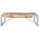 NNEVL Coffee Table 140x140x40 cm Solid Wood Mango