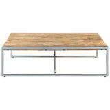 NNEVL Coffee Table 140x140x40 cm Solid Wood Mango
