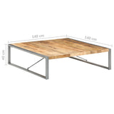 NNEVL Coffee Table 140x140x40 cm Solid Wood Mango