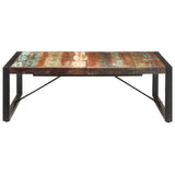 NNEVL Coffee Table 120x120x40 cm Solid Wood Reclaimed