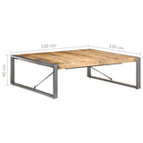 NNEVL Coffee Table 120x120x40 cm Solid Wood Mango