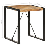 NNEVL Dining Table 70x70x75 cm Solid Wood Mango