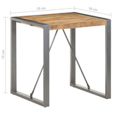 NNEVL Dining Table 70x70x75 cm Solid Wood Mango