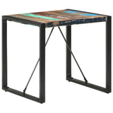 NNEVL Dining Table 80x80x75 cm Solid Reclaimed Wood