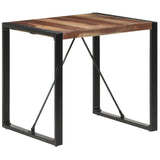 NNEVL Dining Table 80x80x75 cm Solid Wood with Sheesham Finish