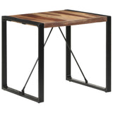 NNEVL Dining Table 80x80x75 cm Solid Wood with Sheesham Finish