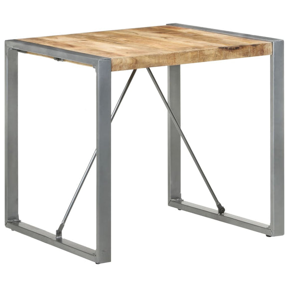 NNEVL Dining Table 80x80x75 cm Rough Mango Wood