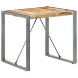 NNEVL Dining Table 80x80x75 cm Rough Mango Wood