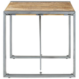 NNEVL Dining Table 80x80x75 cm Rough Mango Wood