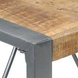 NNEVL Dining Table 80x80x75 cm Rough Mango Wood