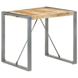 NNEVL Dining Table 80x80x75 cm Rough Mango Wood