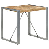NNEVL Dining Table 80x80x75 cm Rough Mango Wood