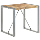 NNEVL Dining Table 80x80x75 cm Rough Mango Wood